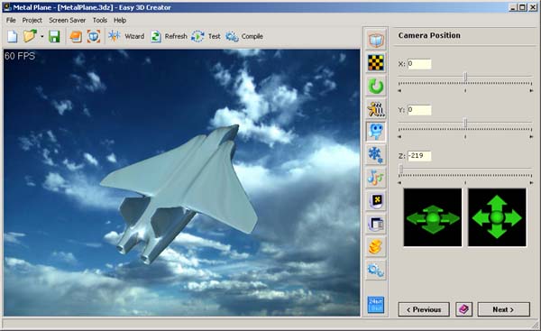 Easily create stunning 3D screen savers in a few minutes with no programming