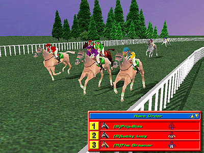 3D Horse racing simulation. Recreates a day at the track!